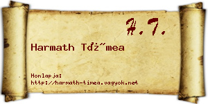 Harmath Tímea névjegykártya